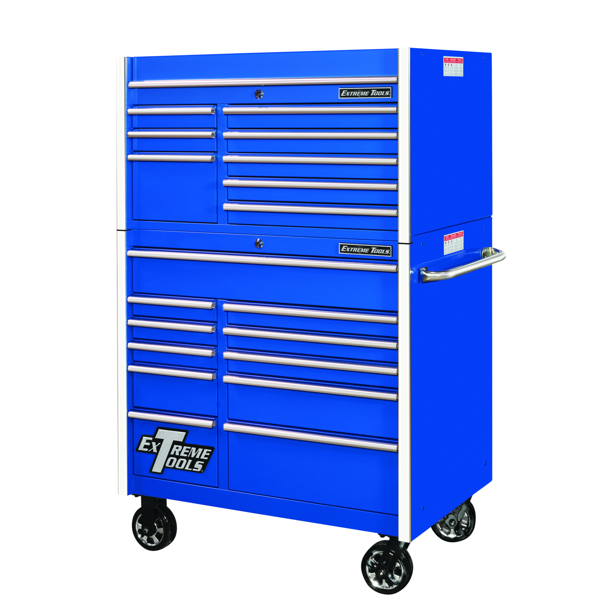 Extreme Tools RX Series Tool Chest and Roller Cabinet Combo - 41in.W x 25in.D, 19 Drawers, Black, Model# RX412519CRBL